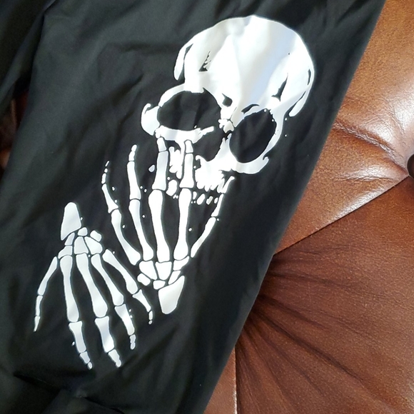 Skull Destruction Leggings Pant Skeleton Halloween - Picture 3 of 8